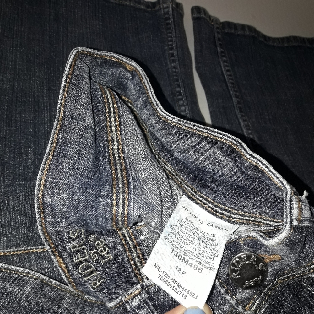 Lee Riders Jeans 12p blue jean denim cotton petite - Picture 10 of 11